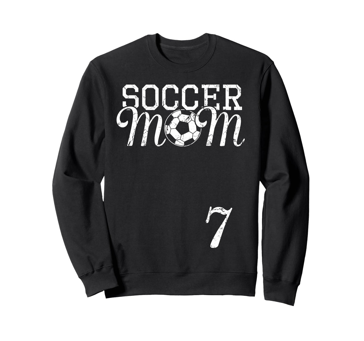 Soccer Mom Jersey Number 7 Sweatshirt - Casual Everyday Wear Men Women