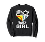 Ball Heart Soccer Softball Sweatshirt - Custom Art Print for Adults