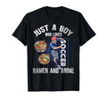 Just Who Loves Soccer Ramen And Anime T-Shirt - Streetwear Style Men Women
