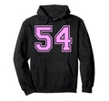 54 Number Fifty Four Sports Varsity Hoodie - Streetwear Style Unisex