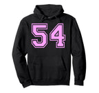 54 Number Fifty Four Sports Varsity Hoodie - Streetwear Style Unisex