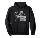 Eat Sleep Soccer Repeat Soccer Player Hoodie - Custom Art Print for Adults