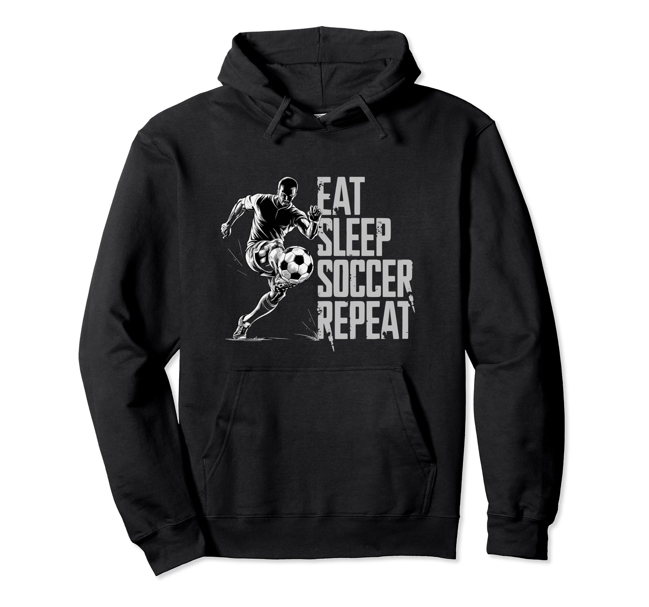 Eat Sleep Soccer Repeat Soccer Player Hoodie - Custom Art Print for Adults