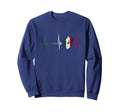 Mexico Heart Mexico Flag Sweatshirt - Casual Everyday Wear Unisex