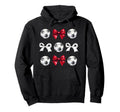 Soccer Balls Bows Womens Soccer Hoodie - Aesthetic Graphic Men Women