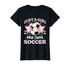 Just Who Loves Soccer Teen Soccer T-Shirt - Fun Novelty Design for Adults