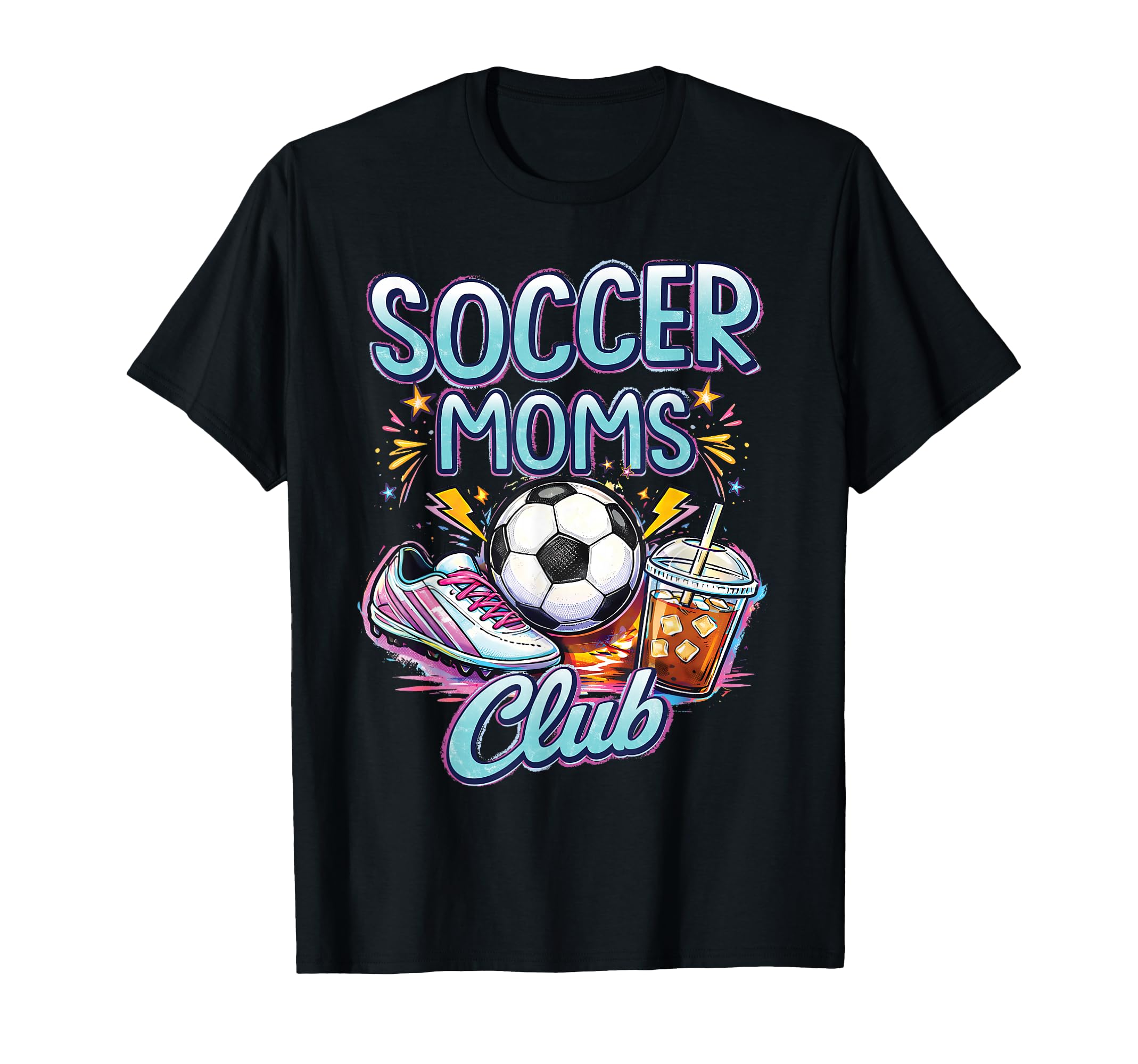 Soccer Moms Club Sports Mom T-Shirt - Fun Novelty Design for Adults