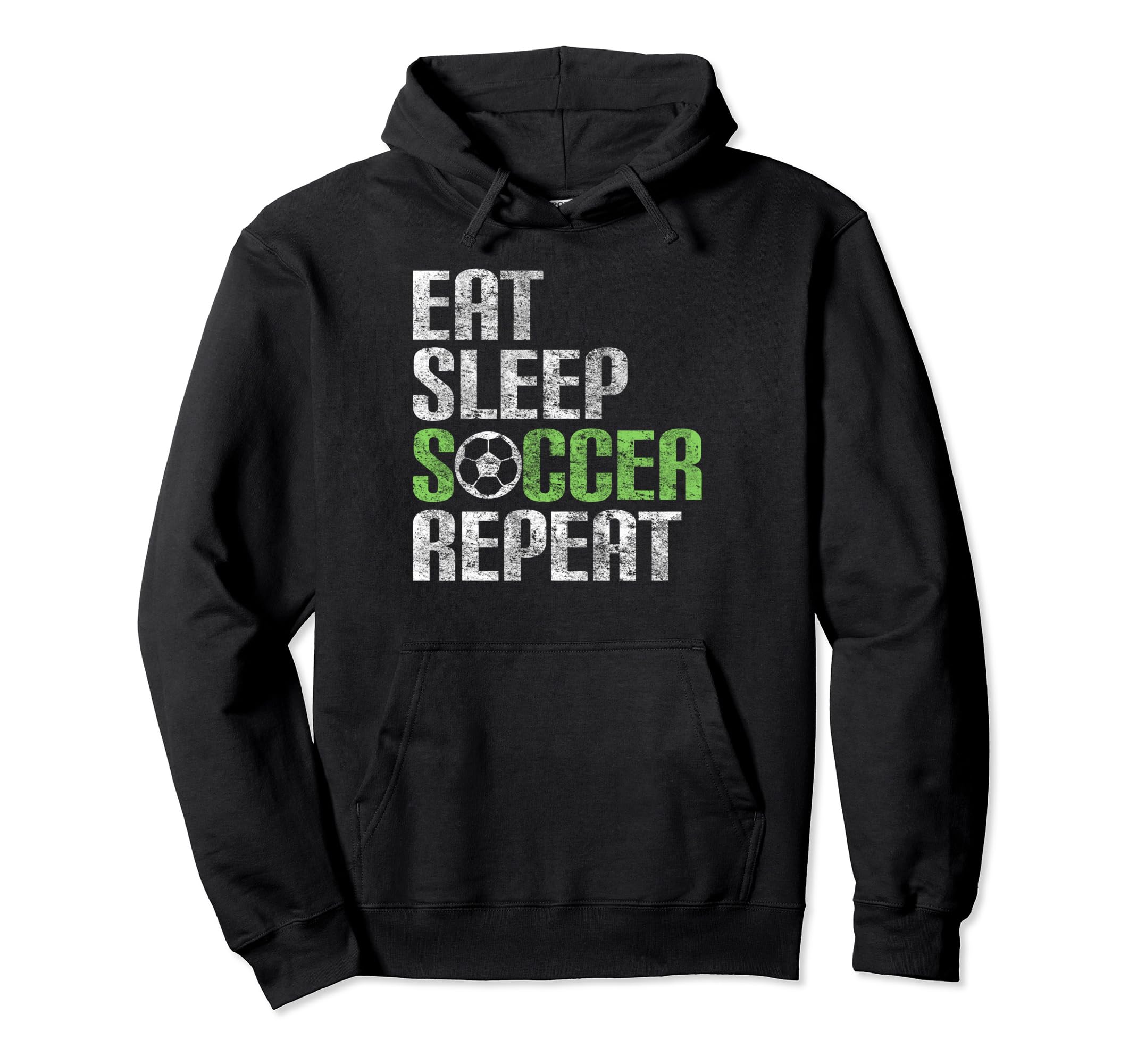 Eat Sleep Soccer Repeat Sport Player Hoodie - Casual Everyday Wear Unisex