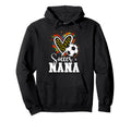 Soccer Nana Leopard Heart Colorful Hoodie - Trendy Graphic Men Women