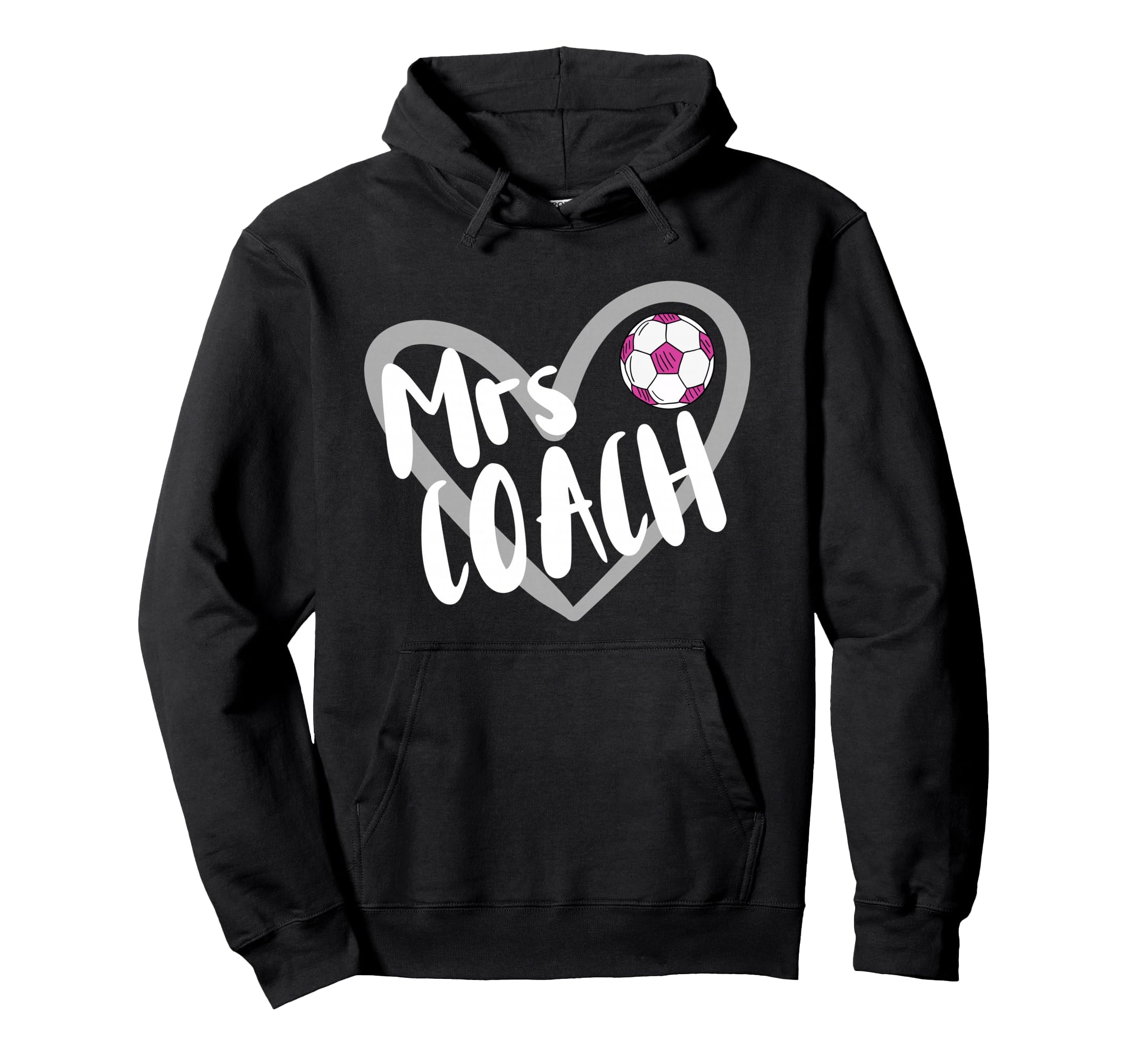 Soccer Mrs Coach Wife Heart Hoodie - Aesthetic Graphic Unisex