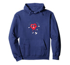 Cartoon Heart Soccer Hoodie - Trendy Graphic Unisex