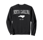 North Carolina Nc Old Sports Gift Sweatshirt - Graphic Print Unisex