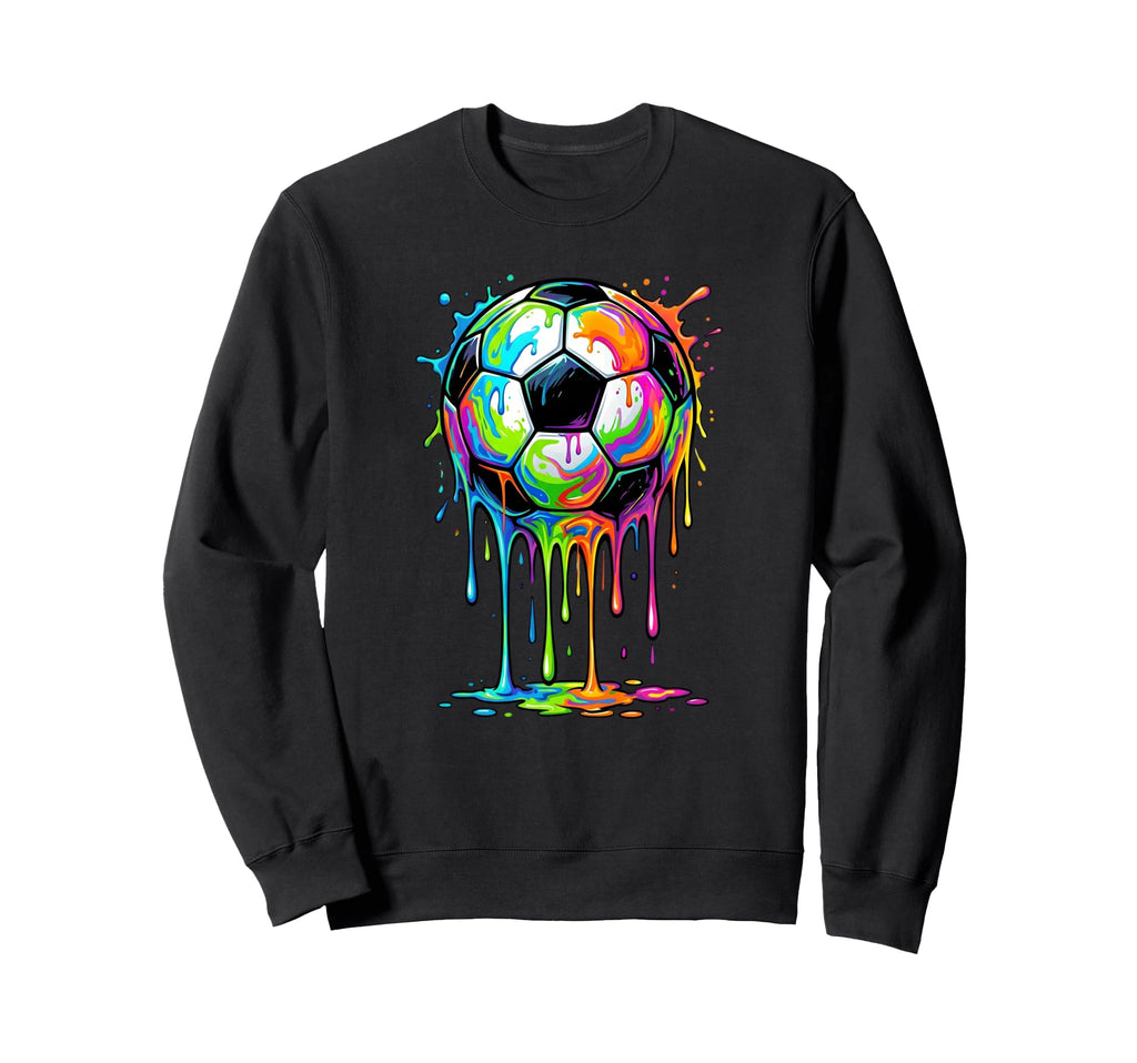 Dripping Soccer Drip Ice Cream Sweatshirt - Novelty Apparel for Adults