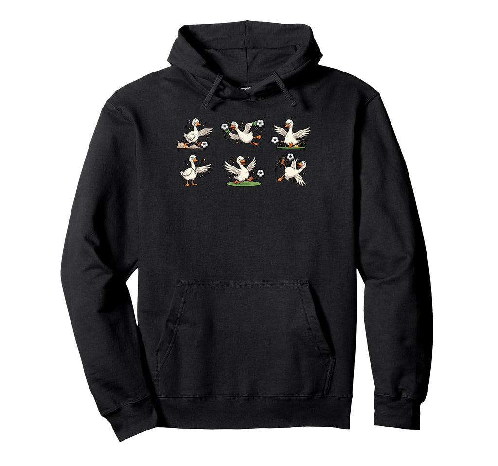 Silly Goose Playing Soccer Player Funny Hoodie - Trendy Graphic for Adults