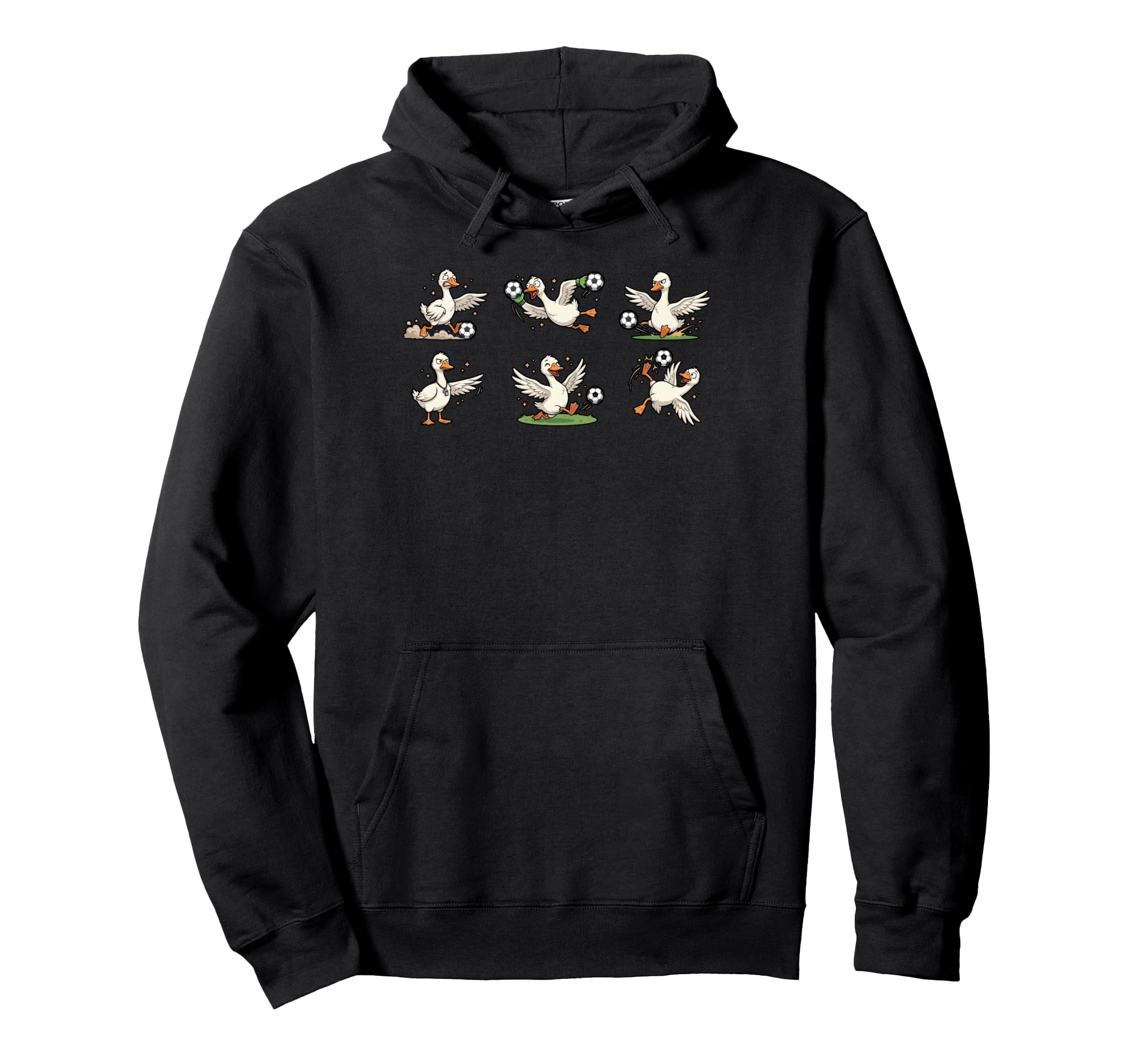 Silly Goose Playing Soccer Player Funny Hoodie - Trendy Graphic for Adults