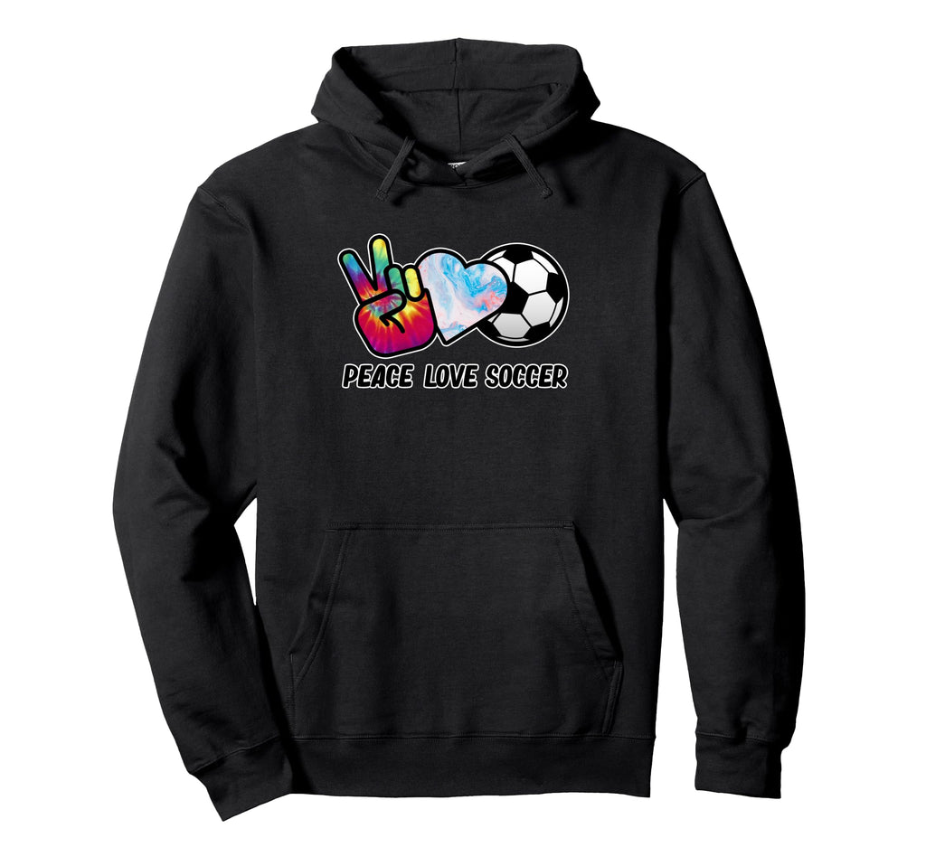 Peace Love Soccer Football Lover Coach Hoodie - Unique Graphic for Adults