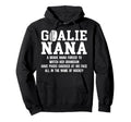 Hockey Goalie Nana Hockey Keeper Nana Hoodie - Custom Art Print for Adults
