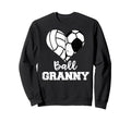 Ball Granny Heart Funny Soccer Sweatshirt - Unique Graphic Men Women