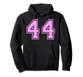 44 Number Forty Four Sports Hoodie - Casual Everyday Wear Men Women