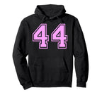 44 Number Forty Four Sports Hoodie - Casual Everyday Wear Men Women