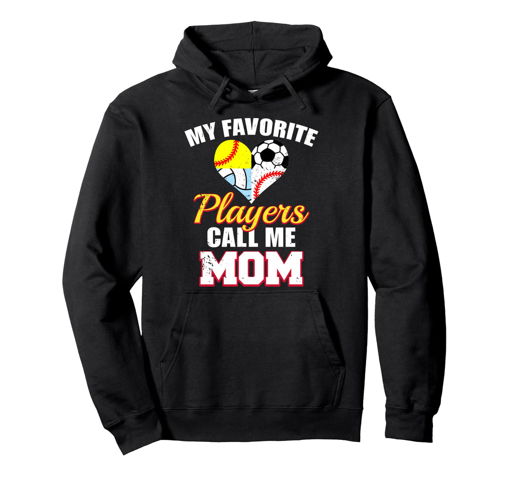 My Favorite Players Mom Soccer Baseball Hoodie - Unique Graphic Unisex
