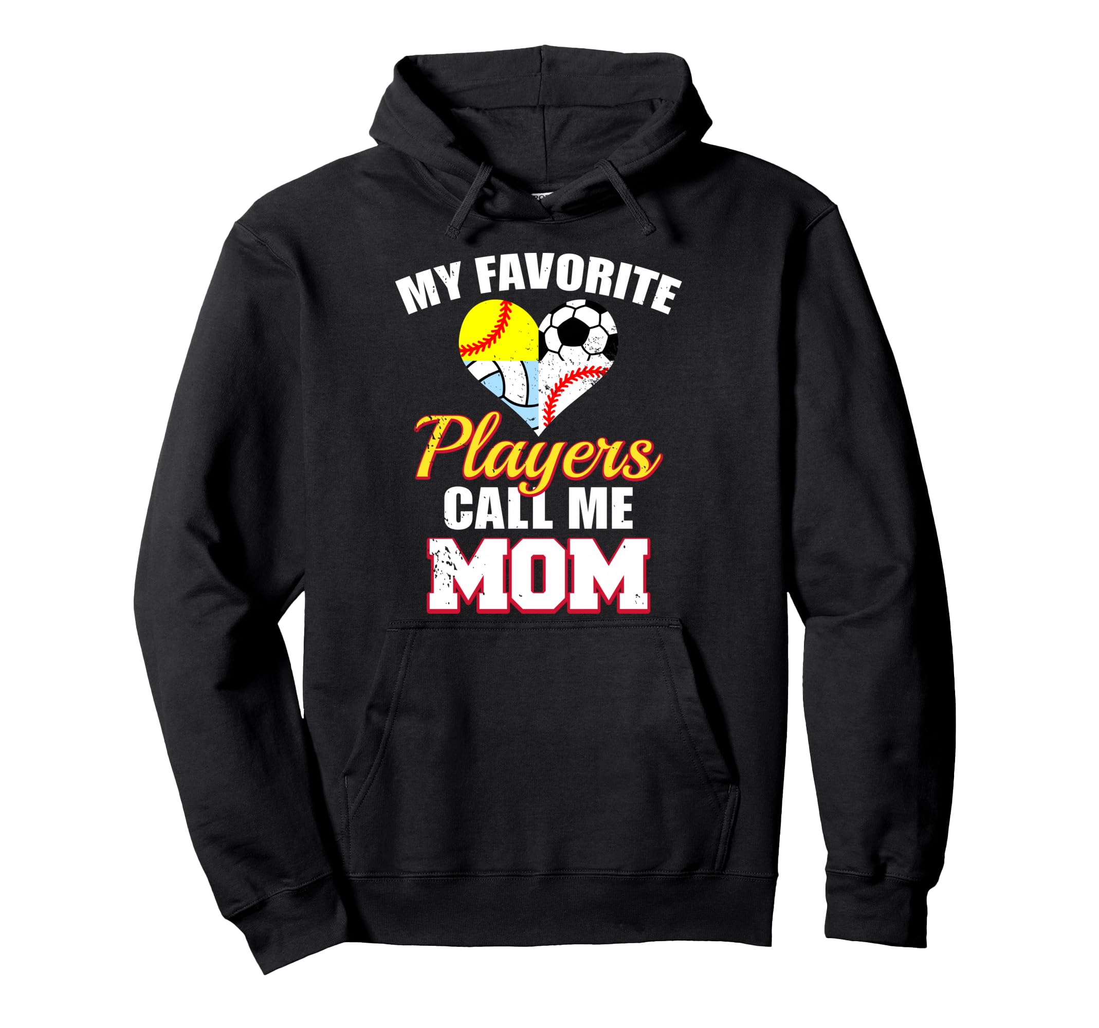 My Favorite Players Mom Soccer Baseball Hoodie - Unique Graphic Unisex