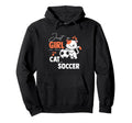 Just Who Loves Cats And Soccer Hoodie - Minimalist Print Men Women