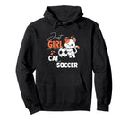 Just Who Loves Cats And Soccer Hoodie - Minimalist Print Men Women