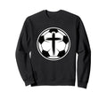 Christian Soccer Faith Sports Sweatshirt - Minimalist Print for Adults