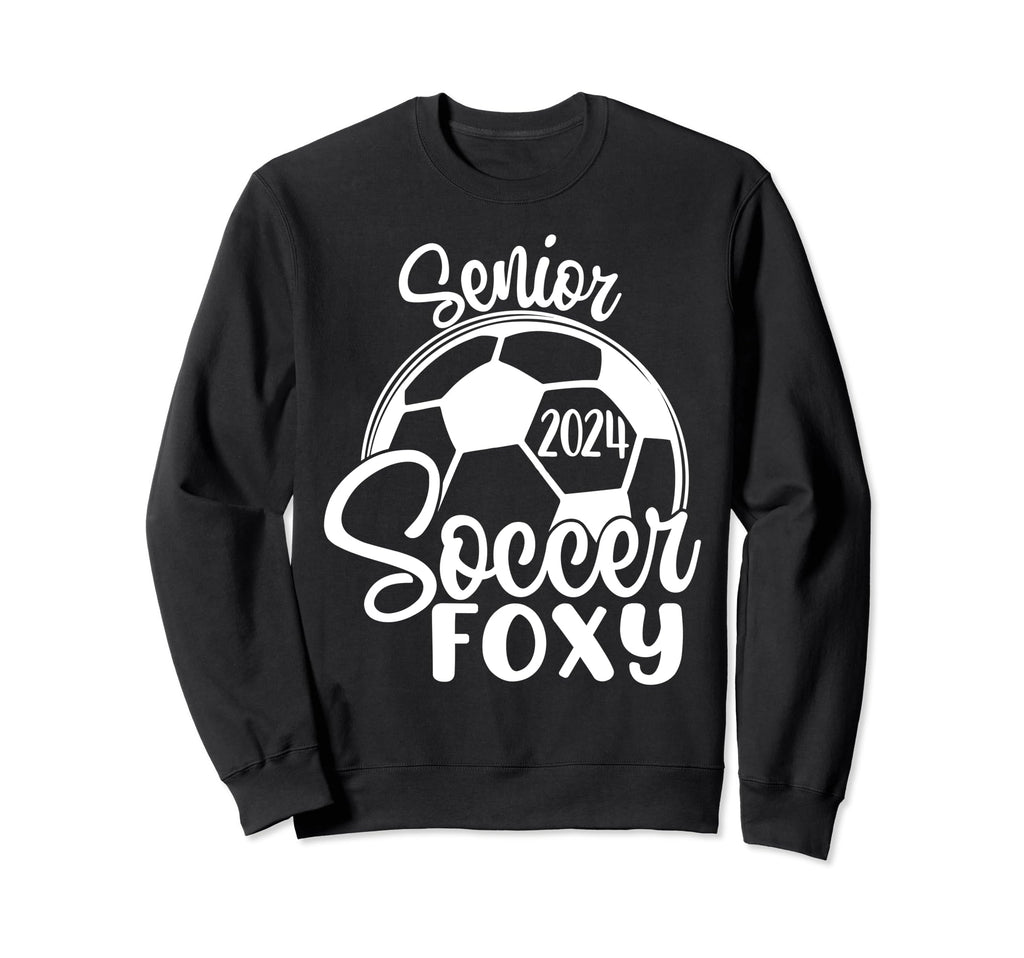Senior Soccer Foxy 2024 Class Sweatshirt - Fun Novelty Design for Adults