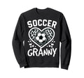 Soccer Granny Leopard Heart Granny Sweatshirt - Trendy Graphic Unisex