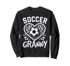 Soccer Granny Leopard Heart Granny Sweatshirt - Trendy Graphic Unisex