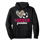 Soccer Grandma Heart Grandma Soccer Hoodie - Novelty Apparel for Adults