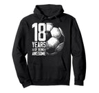 18Th Birthday Soccer Player Football Hoodie - Minimalist Print Men Women