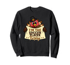 Im Soccer Player Turkey Family Sweatshirt - Fun Novelty Design Unisex