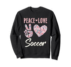 Peace Love Soccer Gifts And Sweatshirt - Custom Art Print Unisex