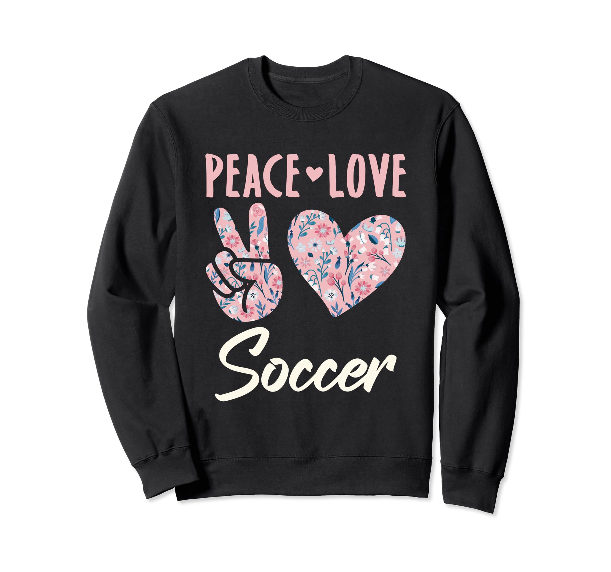Peace Love Soccer Gifts And Sweatshirt - Custom Art Print Unisex