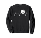 Soccer Players Heartbeat Football Sweatshirt - Trendy Graphic for Adults