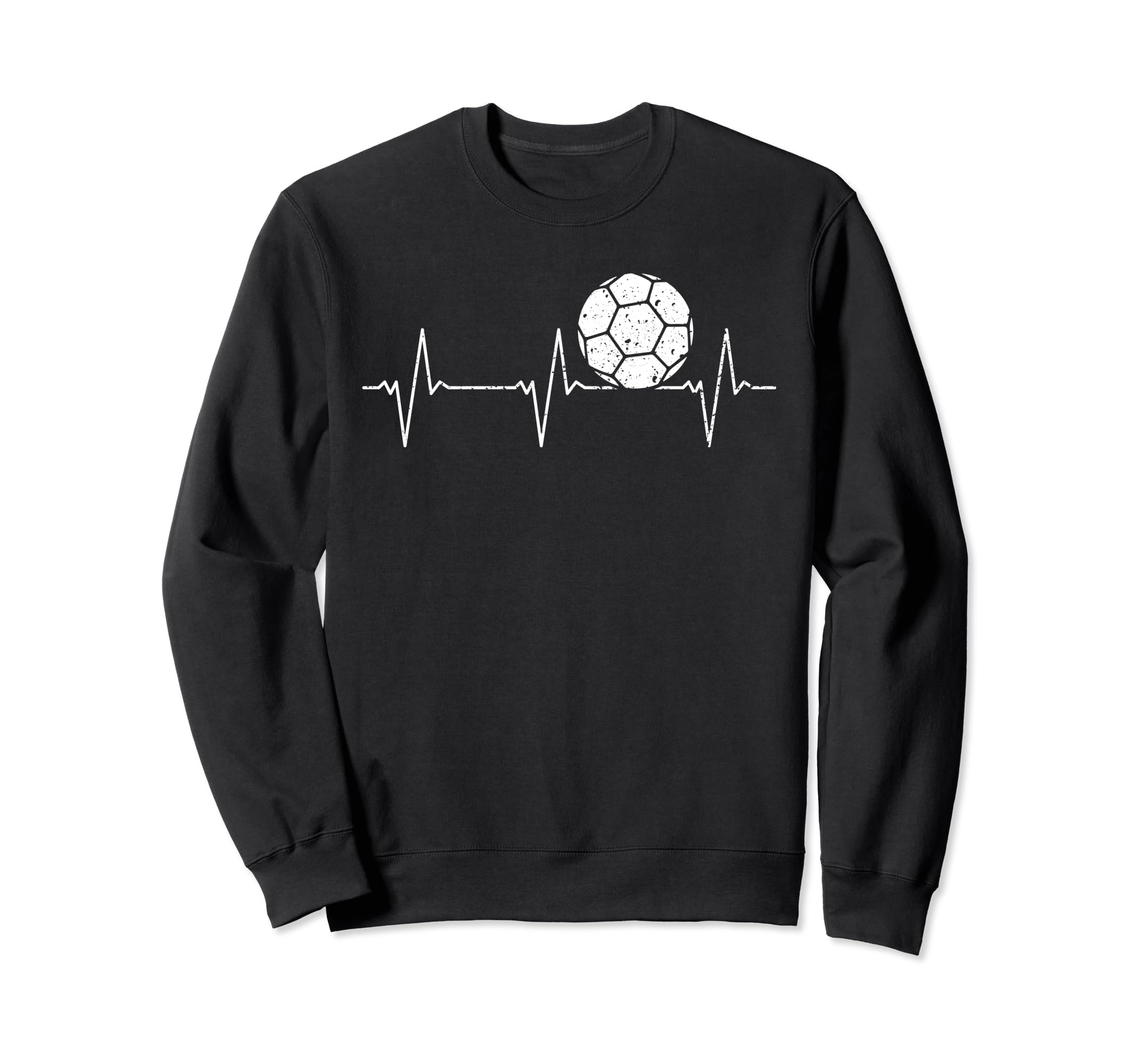 Soccer Players Heartbeat Football Sweatshirt - Trendy Graphic for Adults