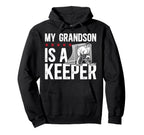 Ice Hockey Keeper Grandpa Hockey Hoodie - Minimalist Print Men Women