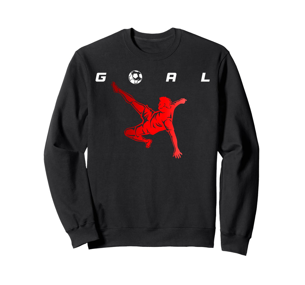 Goal Soccer Bicycle Kick Splash Sweatshirt - Fun Novelty Design for Adults