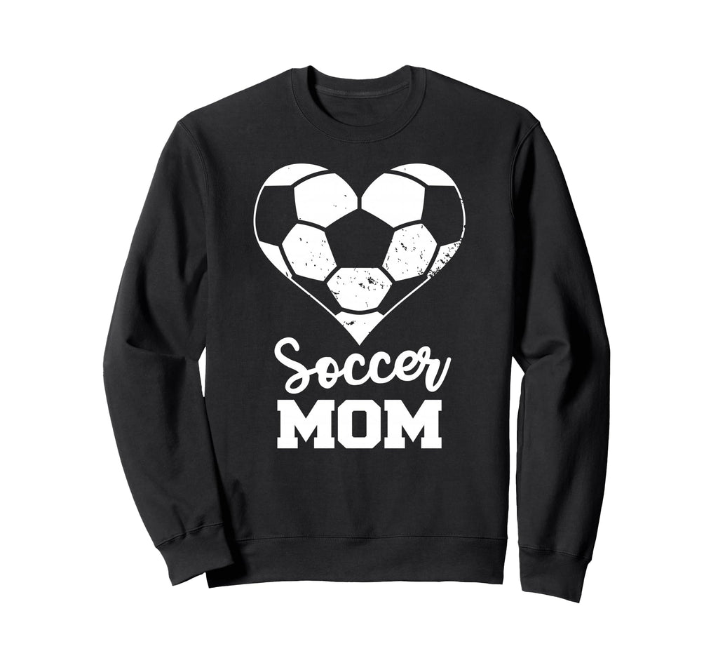 Soccer Mom Heart Funny Soccer Sweatshirt - Novelty Apparel for Adults