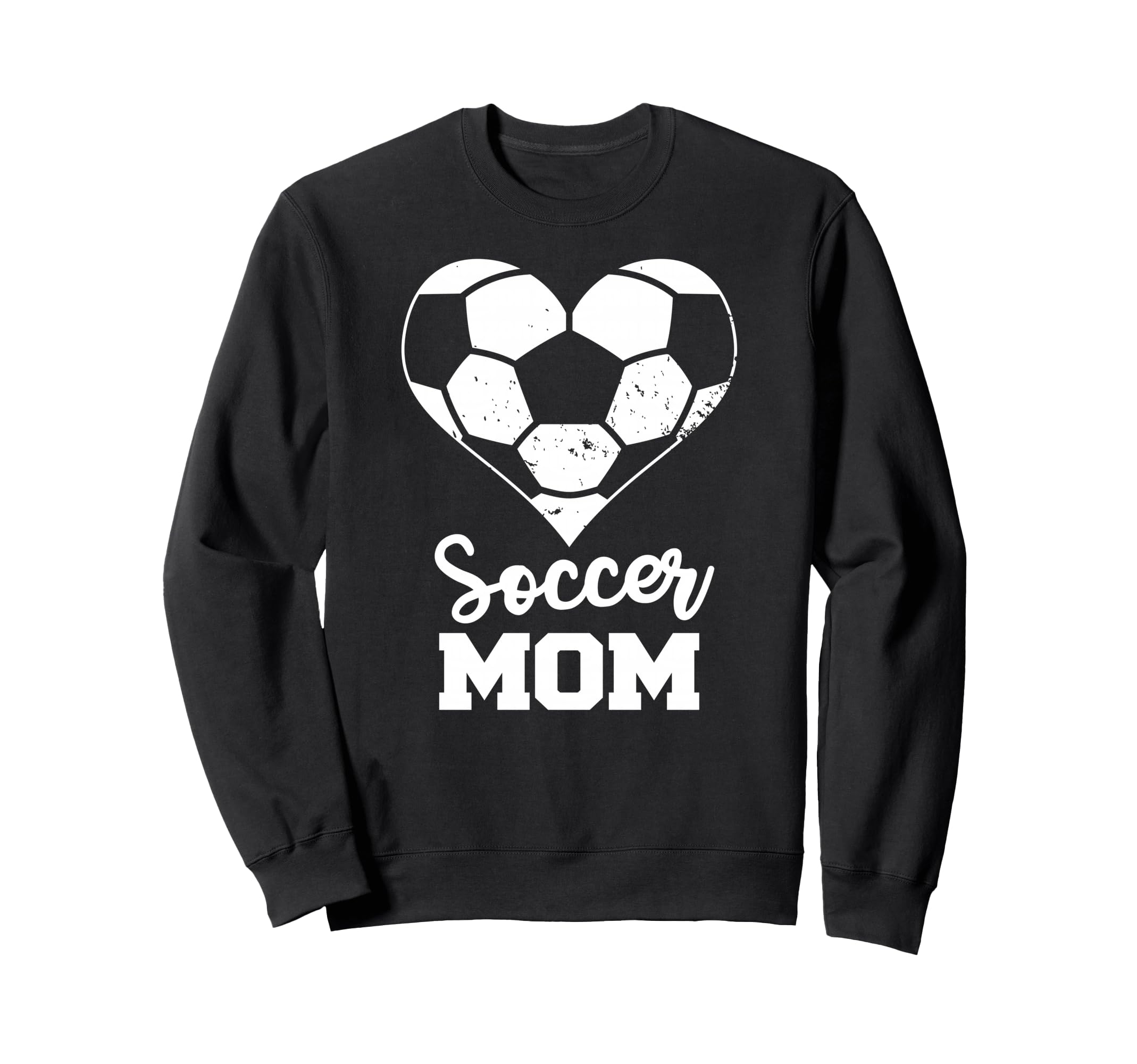 Soccer Mom Heart Funny Soccer Sweatshirt - Novelty Apparel for Adults