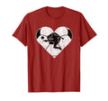 Soccer Player Gift Loves Heart Soccer T-Shirt - Unique Graphic for Adults