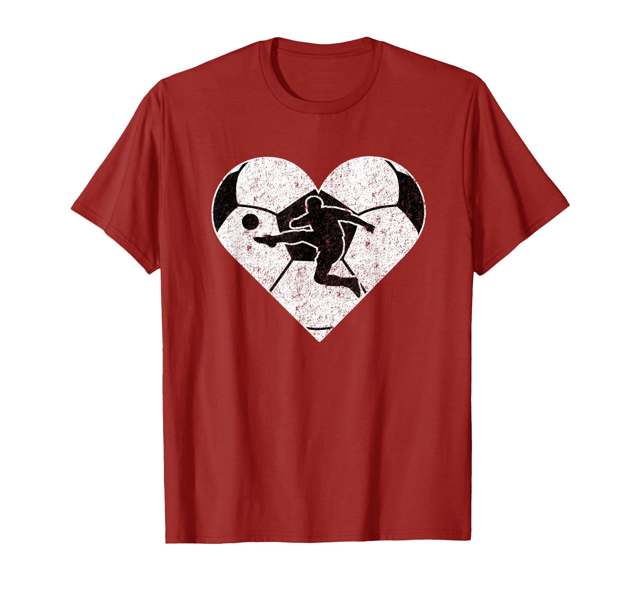 Soccer Player Gift Loves Heart Soccer T-Shirt - Unique Graphic for Adults