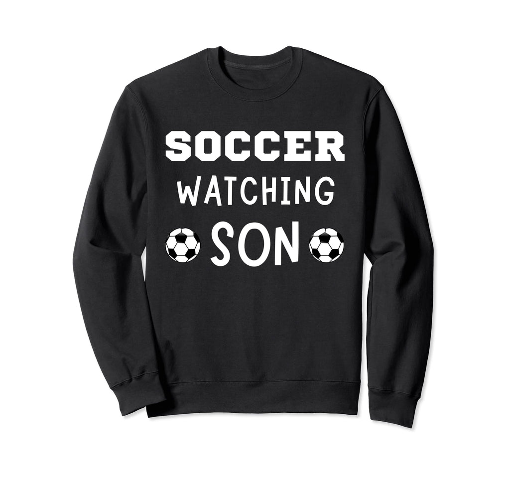 Soccer Watching Son Sport Game Sweatshirt - Minimalist Print for Adults