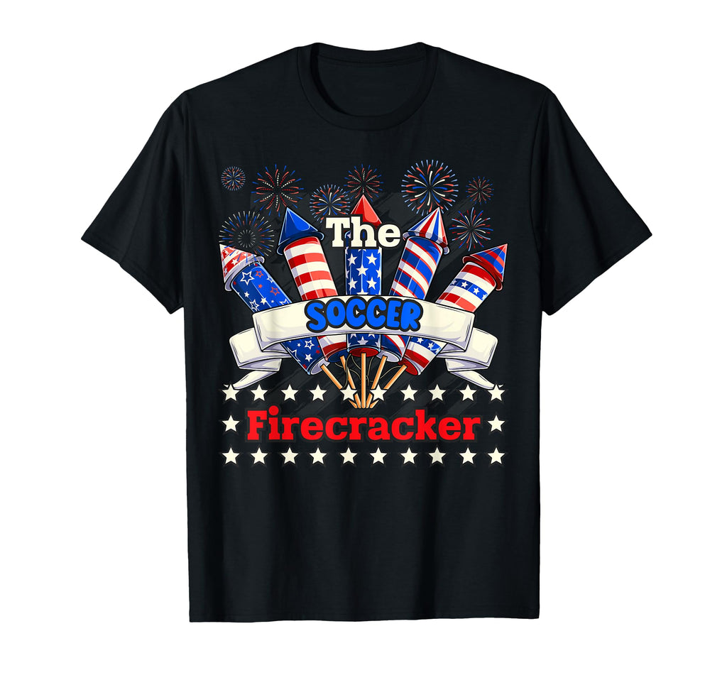 Funny Soccer Firecracker 4Th July T-Shirt - Fun Novelty Design Men Women