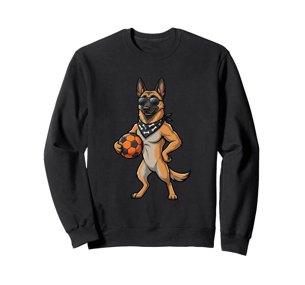 German Shepherd Soccer Dog Sweatshirt - Casual Everyday Wear Men Women