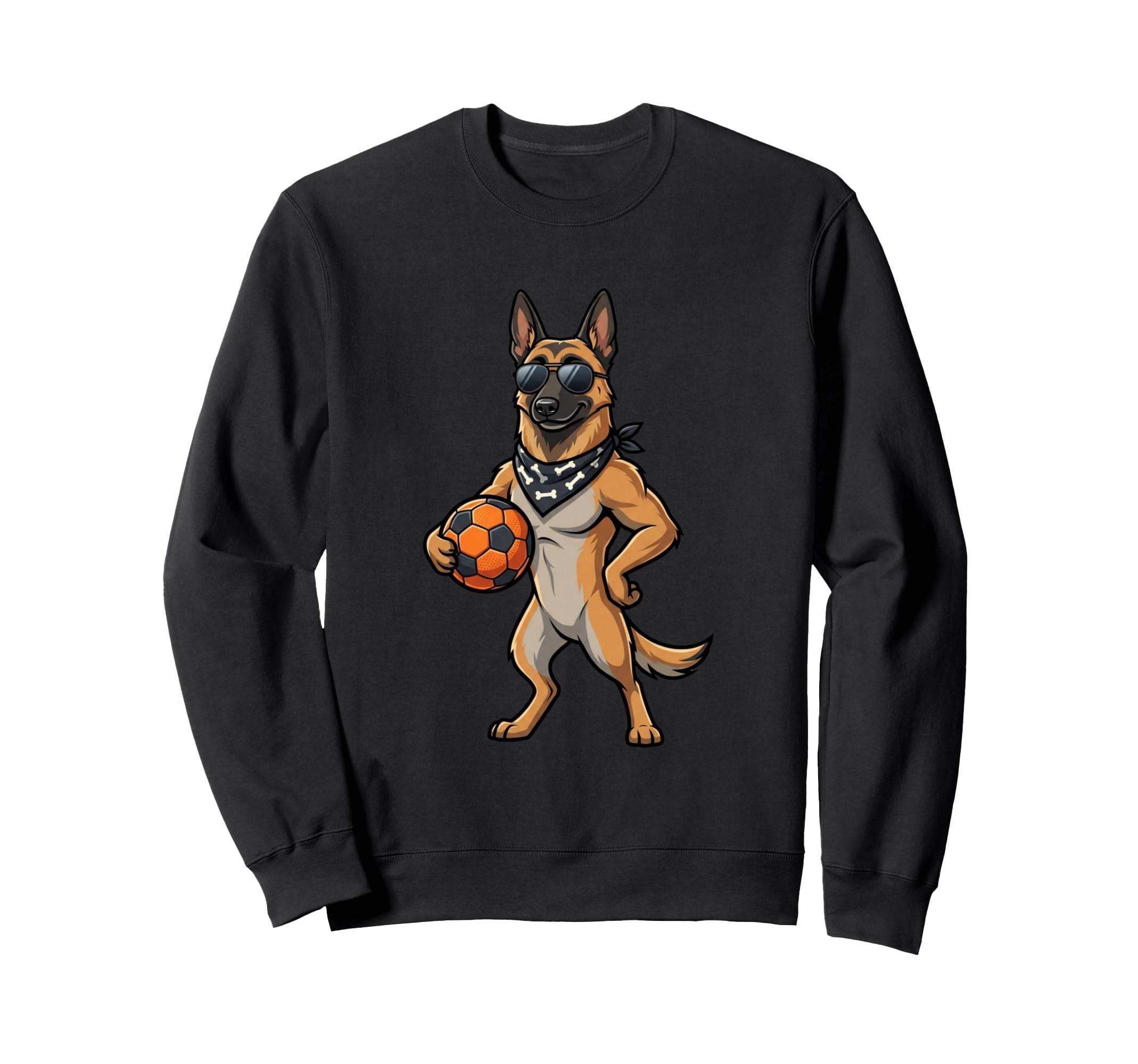 German Shepherd Soccer Dog Sweatshirt - Casual Everyday Wear Men Women