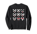 Soccer Heart Faces Football Love Sweatshirt - Graphic Print for Adults